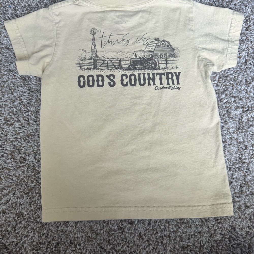 Kids God's Country Graphic Tee - Cream